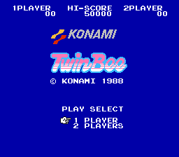 TwinBee title screen for Famicom Disk System